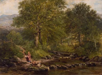 Stapstenen op de Rivier Rothay, onder Loughrigg, 1857
